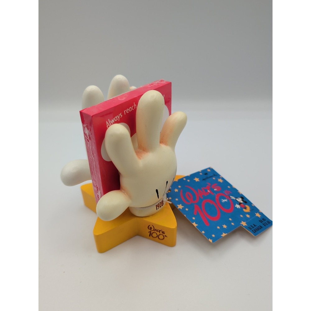 2001 Hallmark Walt Disney's 100th Birthday Mickey Mouse Hands Note Holder & Pad